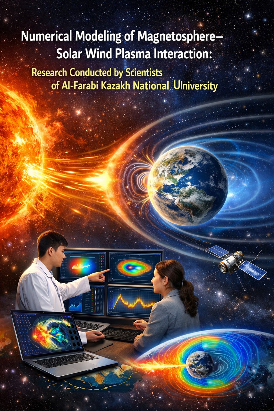 Жер магнитосферасының күн желі плазмасымен өзара әрекеттесуін сандық модельдеу: Әл-Фараби атындағы Қазақ ұлттық университеті ғалымдарының зерттеуі